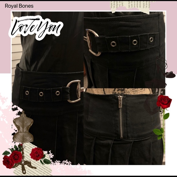 Royal bones by Tripp Nyc clasp pleated mini skirt - Picture 5 of 6